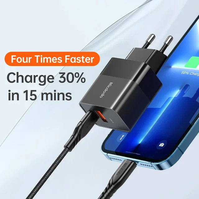 شارژر مک دودو مدل CH-1951 ظرفیت ۲۰ وات با ۲ پورت USB-C