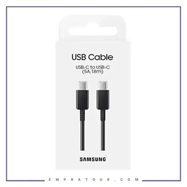 کابل شارژ سامسونگ تایپ سی مدل EP-DX510 آمپر 5 1.8 متری ویتنام