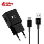 شارژر سامسونگ مدل EP-TA200 توان 15 وات دو پین همراه کابل تایپ سی اصل