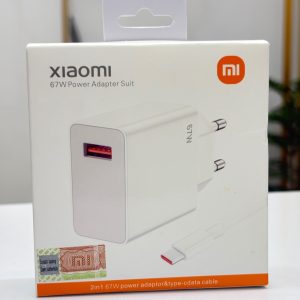 شارژر شیائومی توان 67 وات دو پین همراه کابل اصل