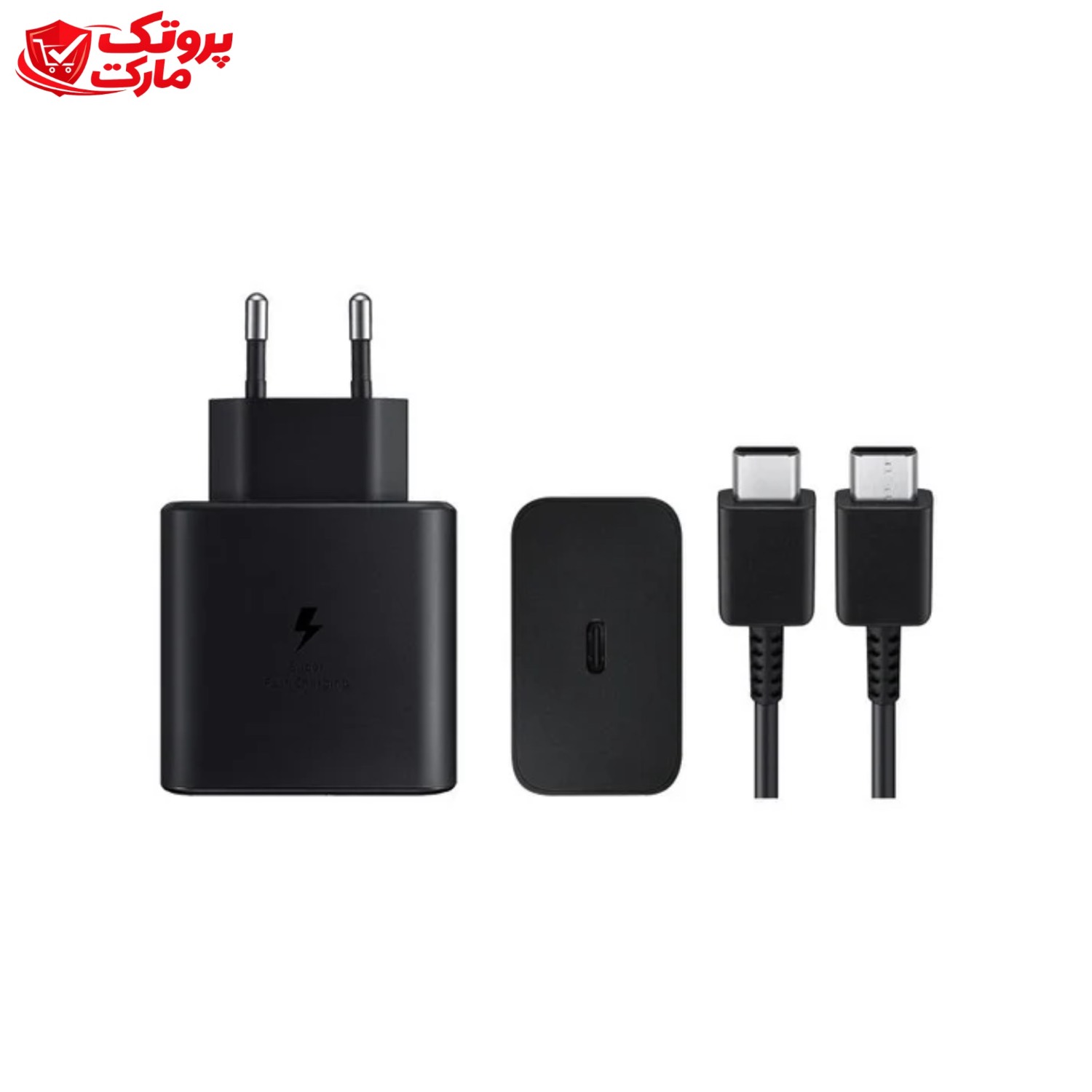 شارژر سامسونگ مدل EP-T4510 توان 45 وات دو پین همراه کابل اصل