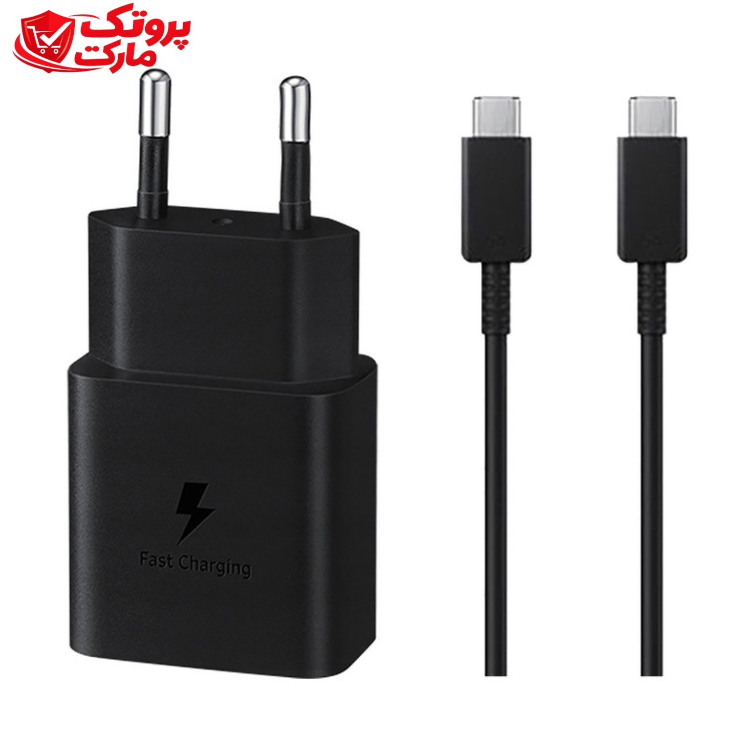 شارژر اصلی سامسونگ مدل EP-T1510 15W دو پین به همراه کابل
