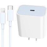 شارژر اپل 18 وات دوپین USB-C اصل همراه با کابل